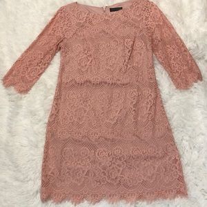 Laced Pink Shirt Dress